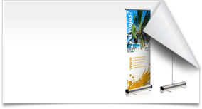 Dise�o e impresi�n de displays rollup banderolas expositores en Barcelona