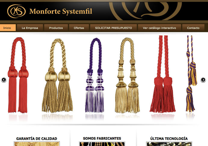 Diseño web pasamanería Barcelona 