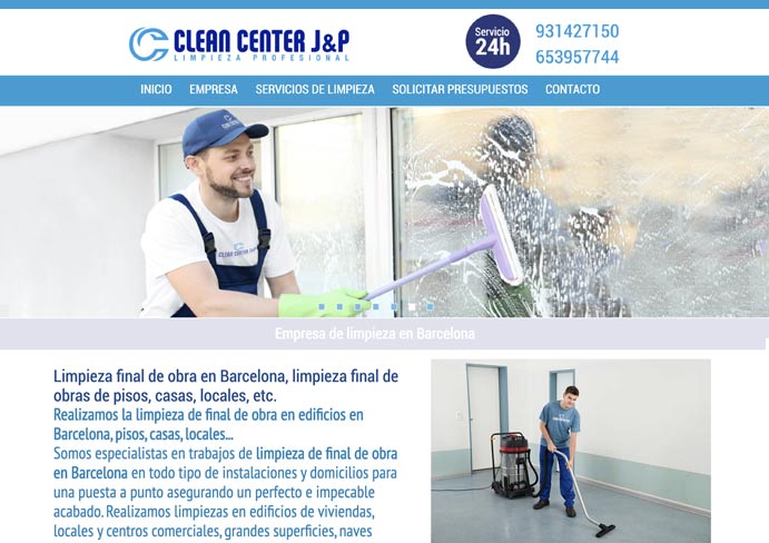 Diseño web empresas limpieza en Barcelona