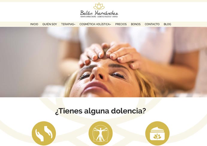 Diseño web estética belleza Barcelona 