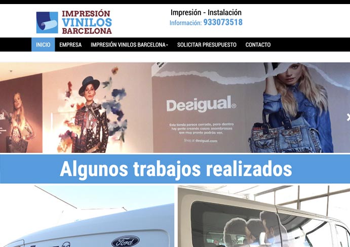 Diseño web impresión vinilos Barcelona 