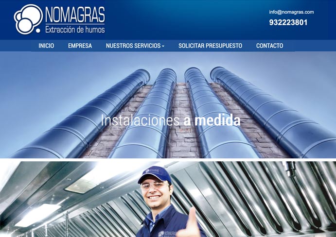 Diseño web limpieza campanas restaurantes