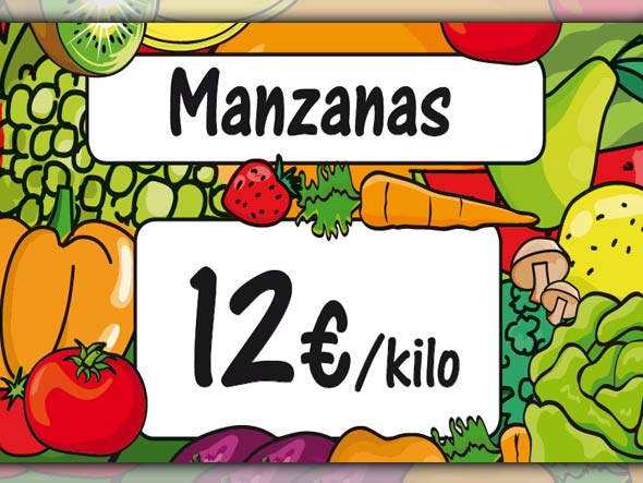 Dise�o carteles fruteria barcelona