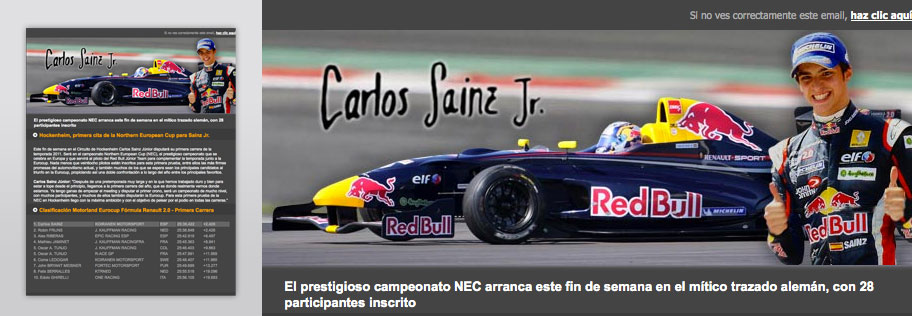 Dise�o mailing carlos sainz
